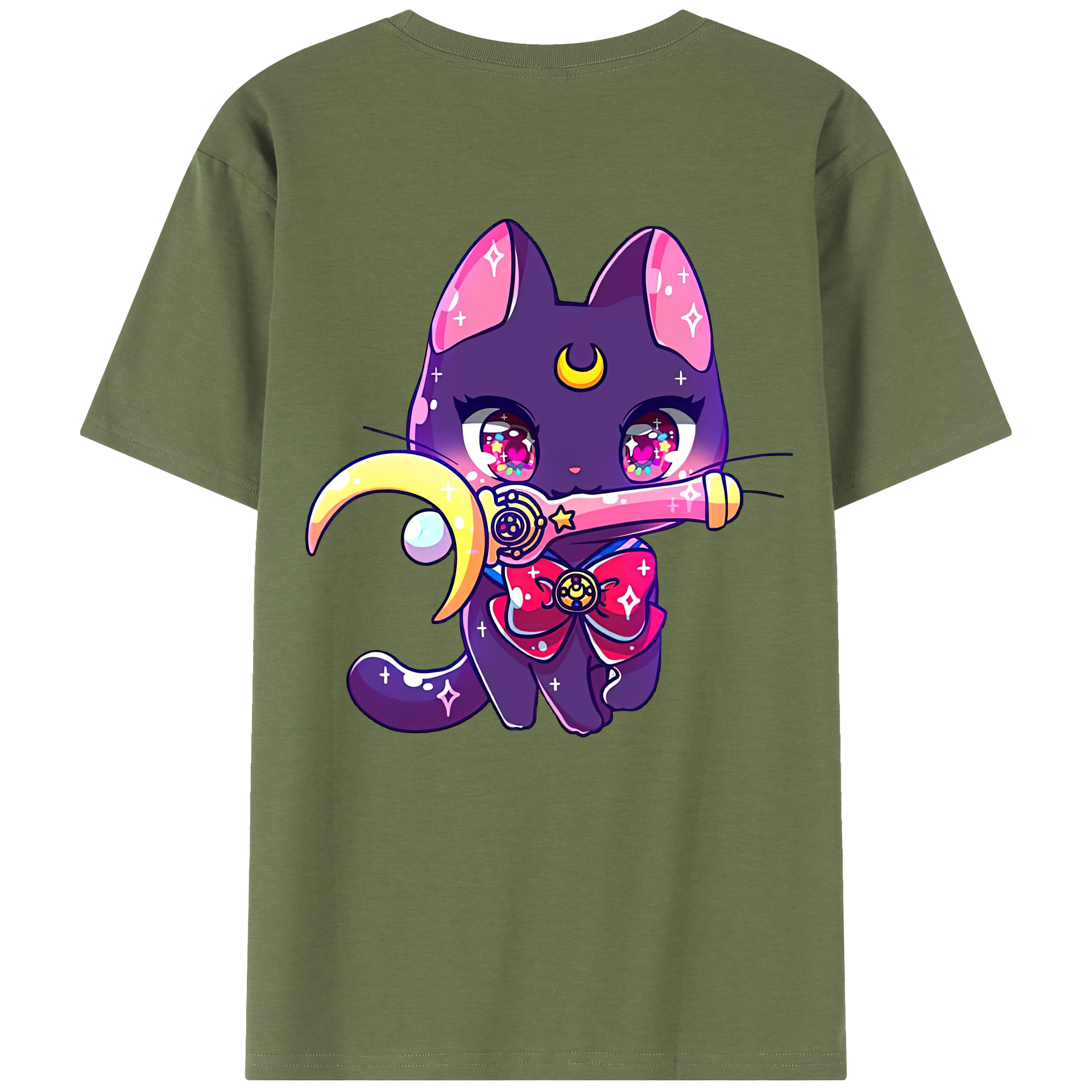 （画像用） 美少女戦士セーラームーン Sailor Moon 綿100％半袖Tシャツ（背面プリント）
